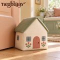 negblqav™ Willow Cottage Weighted Door Stopper — Fabric House Doorstop with Floral Embroidery, Decorative Interior Door Holder